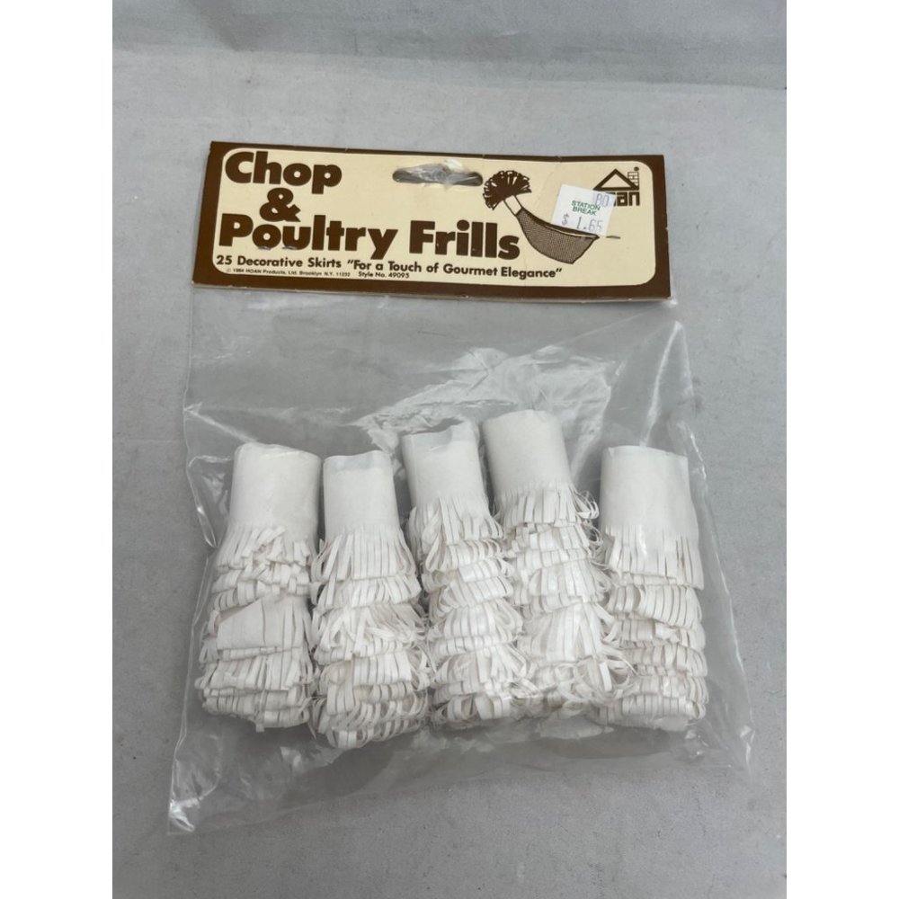 Hoan Chop Poultry Frills 25 Decorative Skirts Gourmet Elegance Vintage 1984